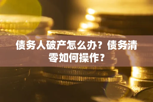 北京债务人破产怎么办？债务清零如何操作？