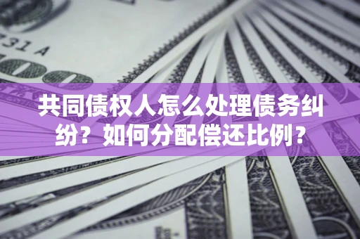 北京共同债权人怎么处理债务纠纷？如何分配偿还比例？